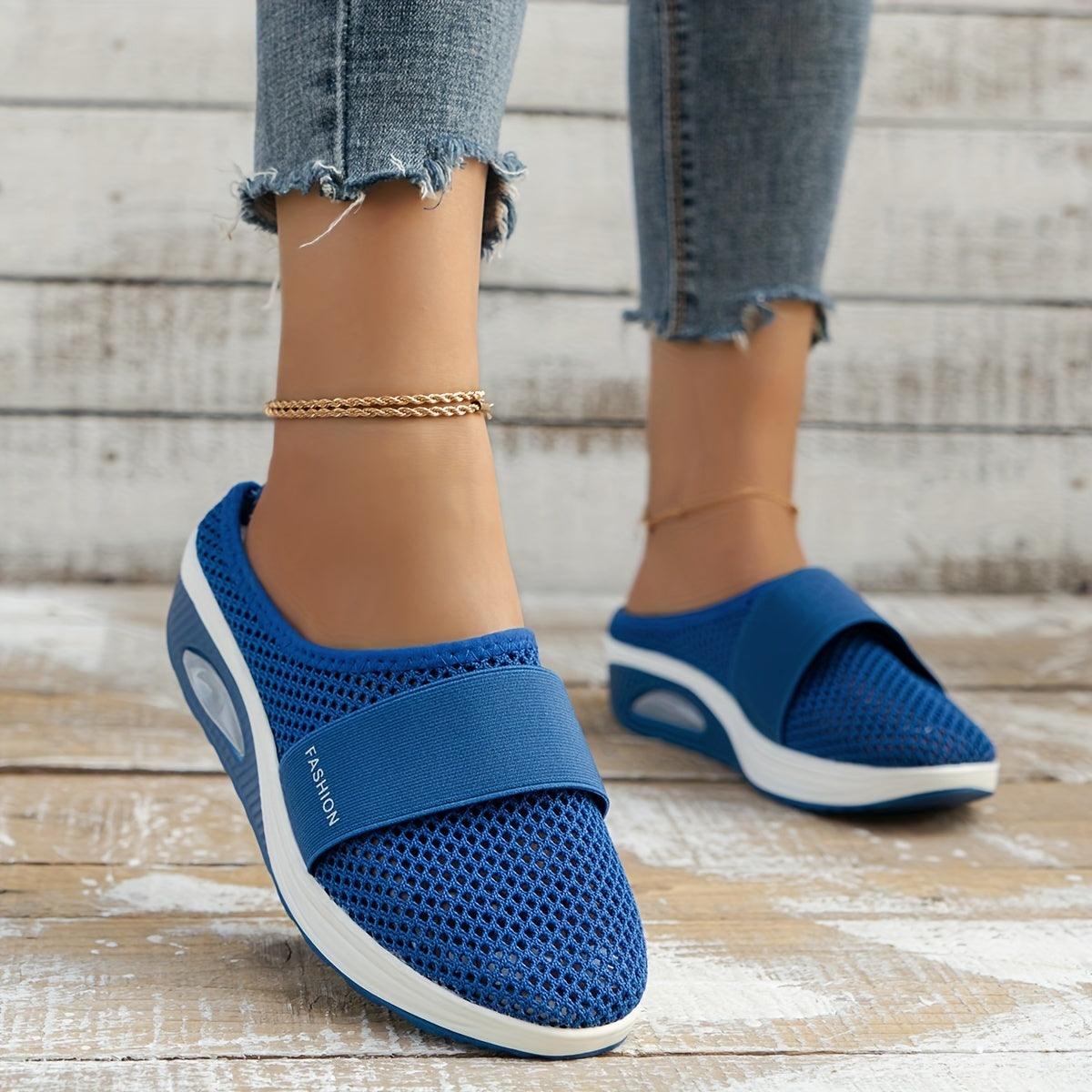 Women's Air Cushion Mesh Sandals Platform Slippers Lightweight Walking Shoes