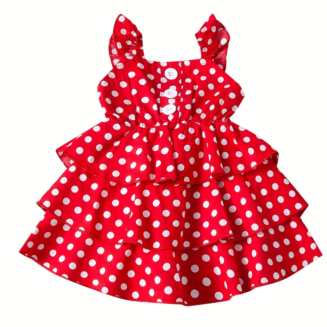 Girls Polka Dot Sleeveless Tutu Dress