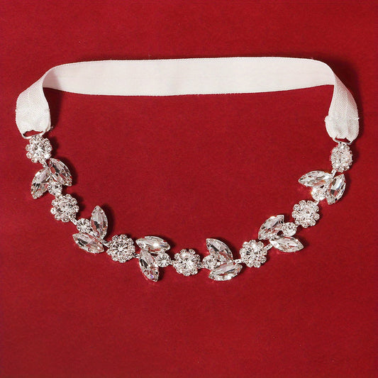 Bridal Garter Thigh Chain Gemstone Cluster Stretchy Belt