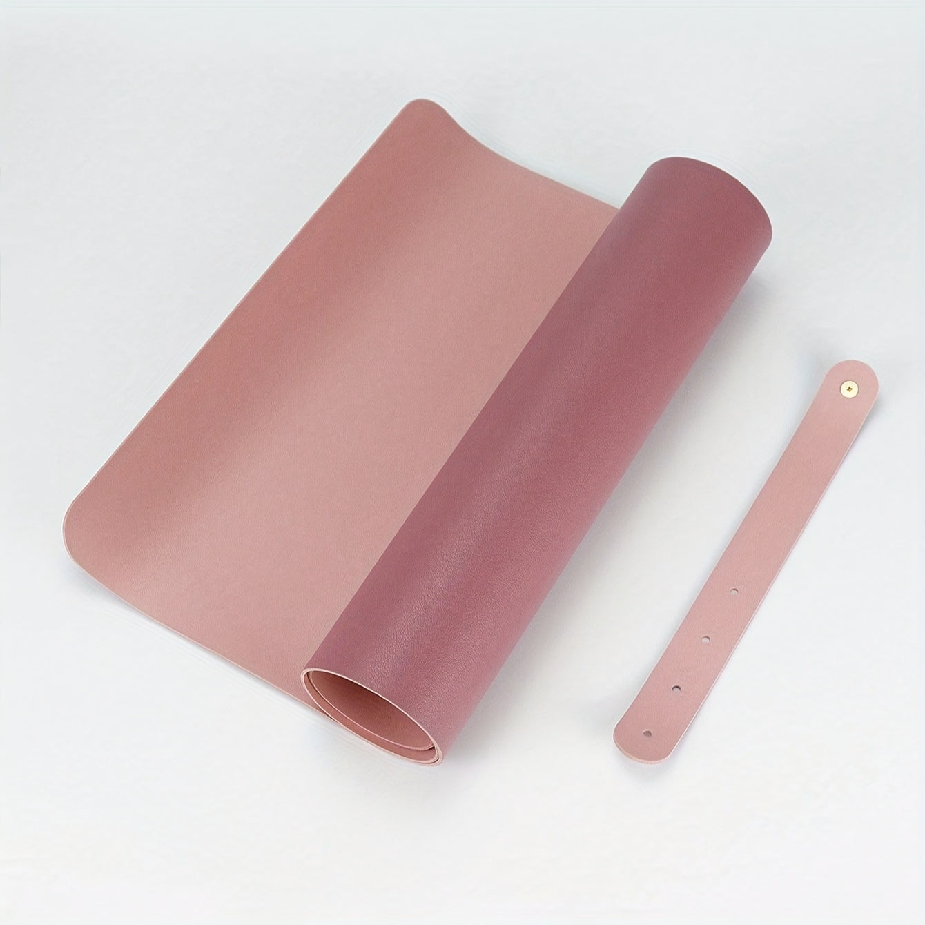 Purple Powder PU Leather Waterproof Mouse Pad for Offices, Schools, Homes