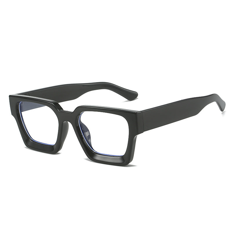 Square Retro Clear Lens Glasses Thick Frame UV Protection Eyeglasses