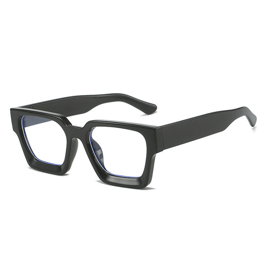 Square Retro Clear Lens Glasses Thick Frame UV Protection Eyeglasses
