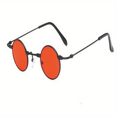 Men's Small Round Frame Sunglasses Hip Hop Style Mixed Glasses
