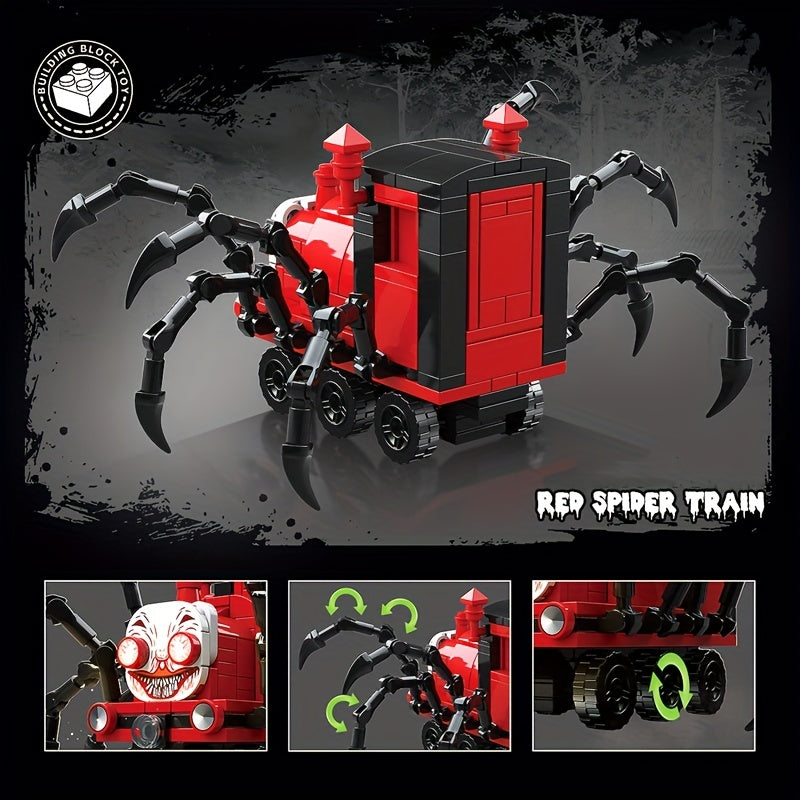 262pcs Red Spider Train Assembly Toy Kids Educational Gift
