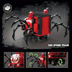 262pcs Red Spider Train Assembly Toy Kids Educational Gift