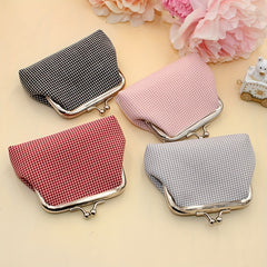 Girls Plaid Coin Purse Clutch Bag Vintage Coin Purse Bag Key Bag