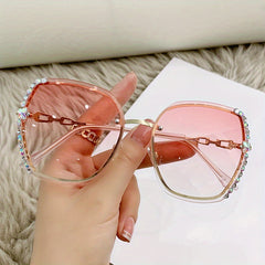 Oversized Cat Eye Gradient Lens Sunglasses for Women Men