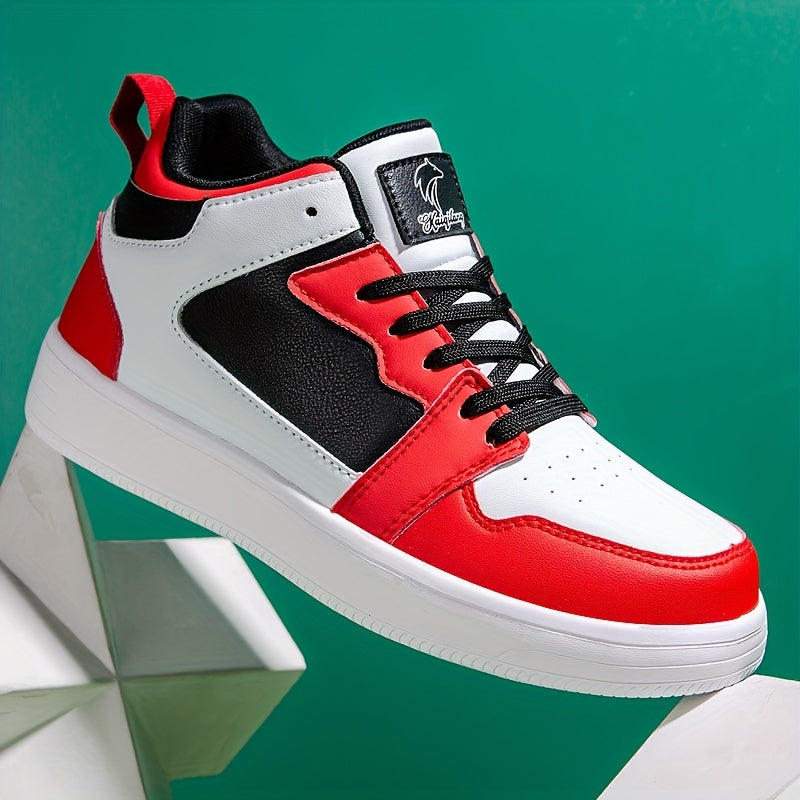 Men's Block Ankle Top Skate Shoes - Non Slip Casual Shoes