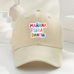 Letter Print Cotton Baseball Cap for Women