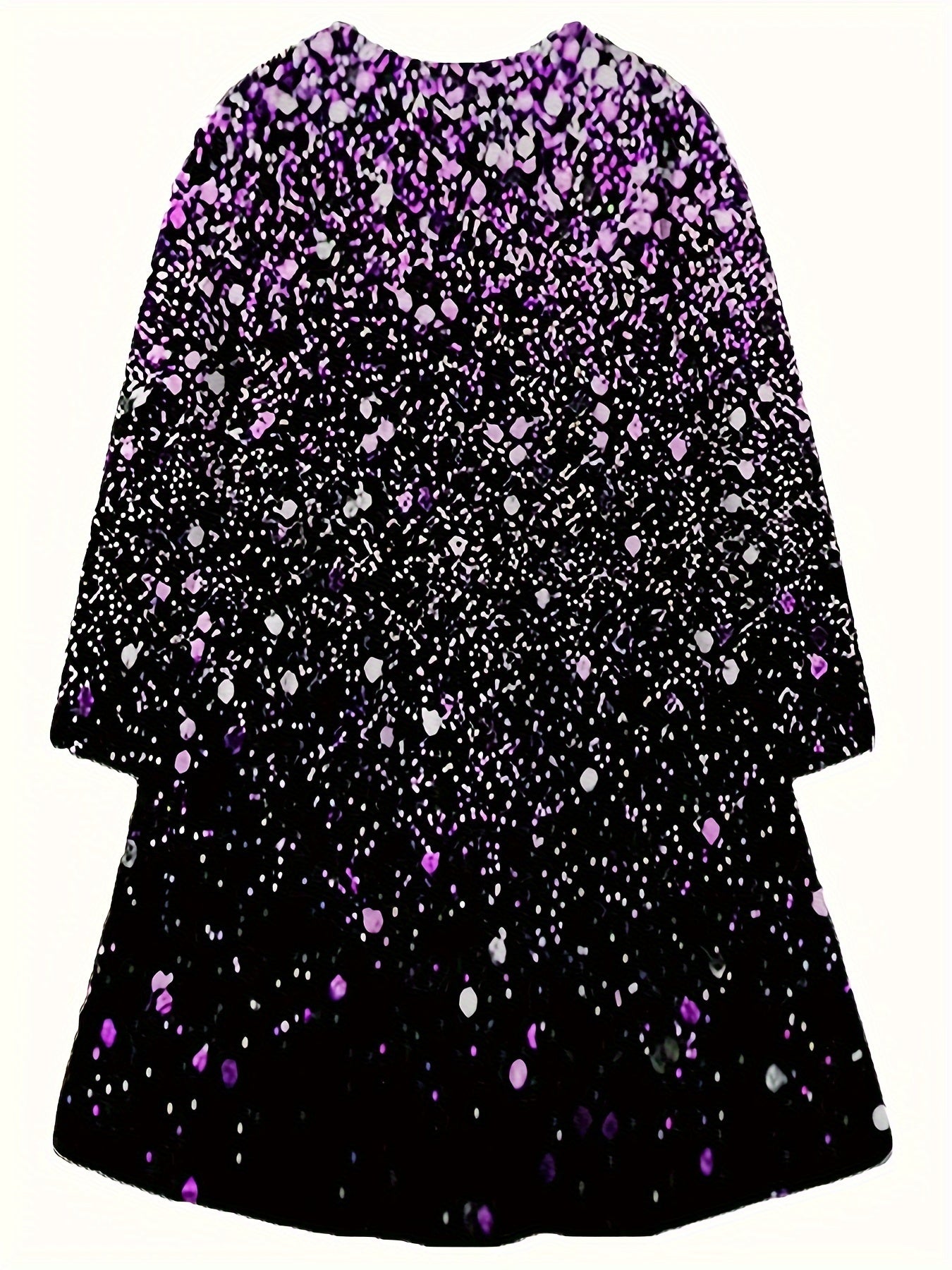 Girls Sequin Graphic Dress Long Sleeve Spring Fall Party Gift