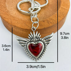 Vintage Gothic Heart Pendant Keychain Gift for Friends & Family