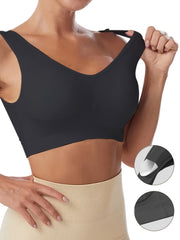 Seamless Sports Tank Bra Breathable Soft No Underwire Elastic Intimates Women's