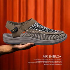 Men's Hollow Out Slip On Lightweight Sandals Hook And Loop Fastener