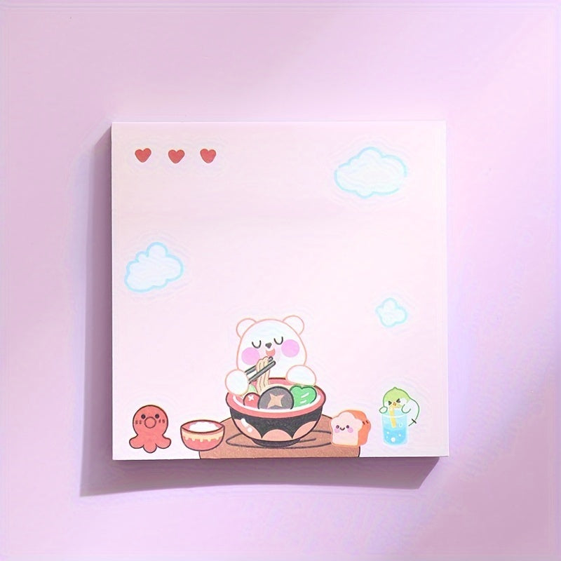 50pcs Cartoon Sticky Note Book Tearable Small Book Memo Small Fresh Note