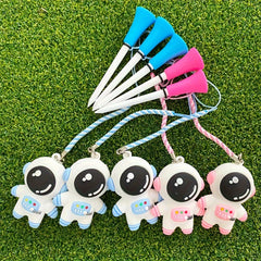 Astronaut Cartoon Pattern Golf Ball Seat Ornament