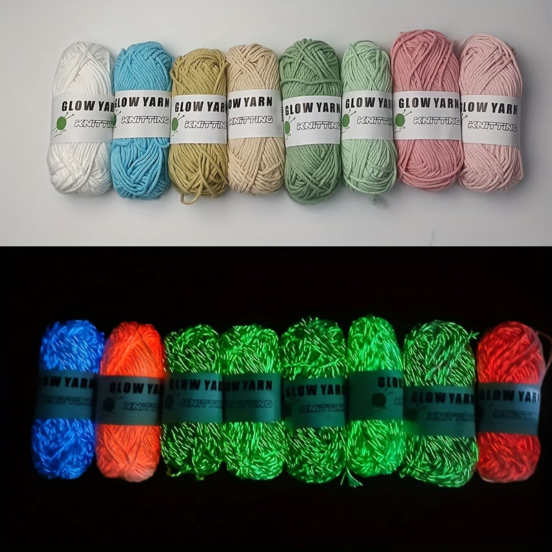 2-pack Glow In The Dark Yarn for Crocheting/Knitting 50g 45m