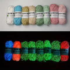 2-pack Glow In The Dark Yarn for Crocheting/Knitting 50g 45m