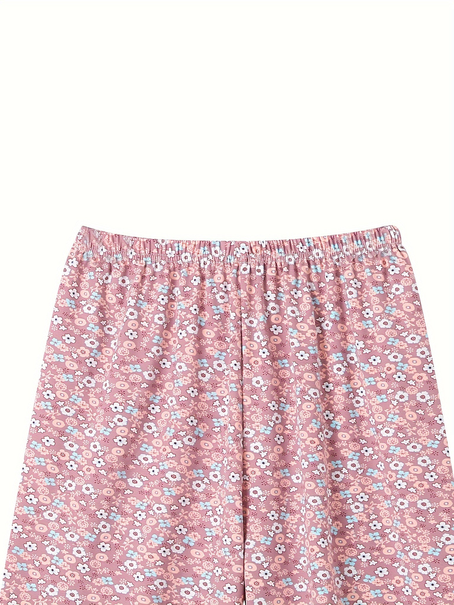 Boho Floral Print Lounge Shorts - High Stretch Waistband
