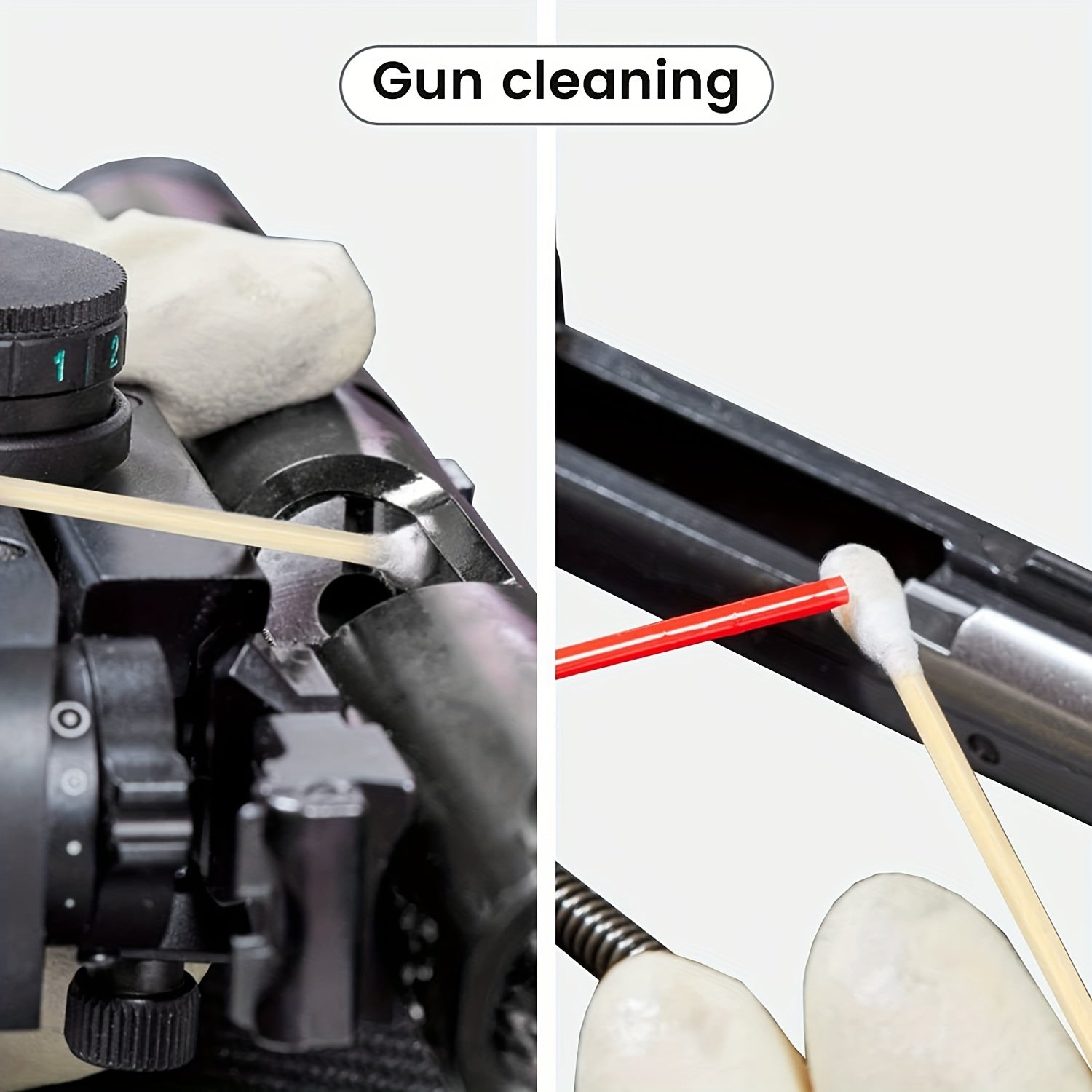 6-Inch Cotton Swabs with Wooden Handles for Cleaning Tactical Accessories