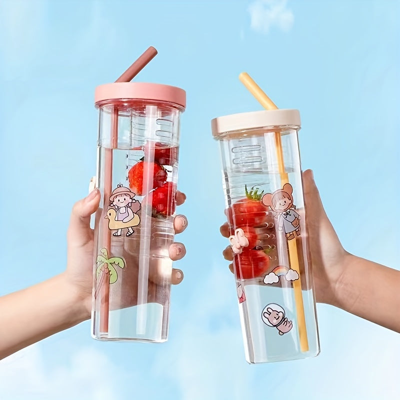 25oz Reusable Water Bottle w/ Straw for Sports Gym & Outdoor Adventures