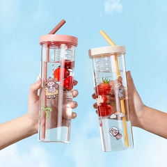 25oz Reusable Water Bottle w/ Straw for Sports Gym & Outdoor Adventures