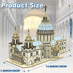 237pcs St Paul's Cathedral Wooden Puzzle 3D Jigsaw for Adults & Teens