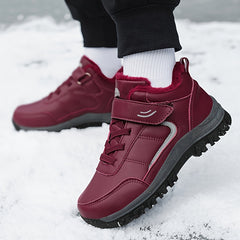 Winter Women's Waterproof Hiking Shoes Thickened Warm Casual Sneakers
