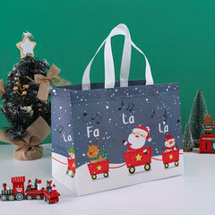 6pcs Christmas Gift Bags with Reinforced Handles Non Woven Christmas Tote Bags