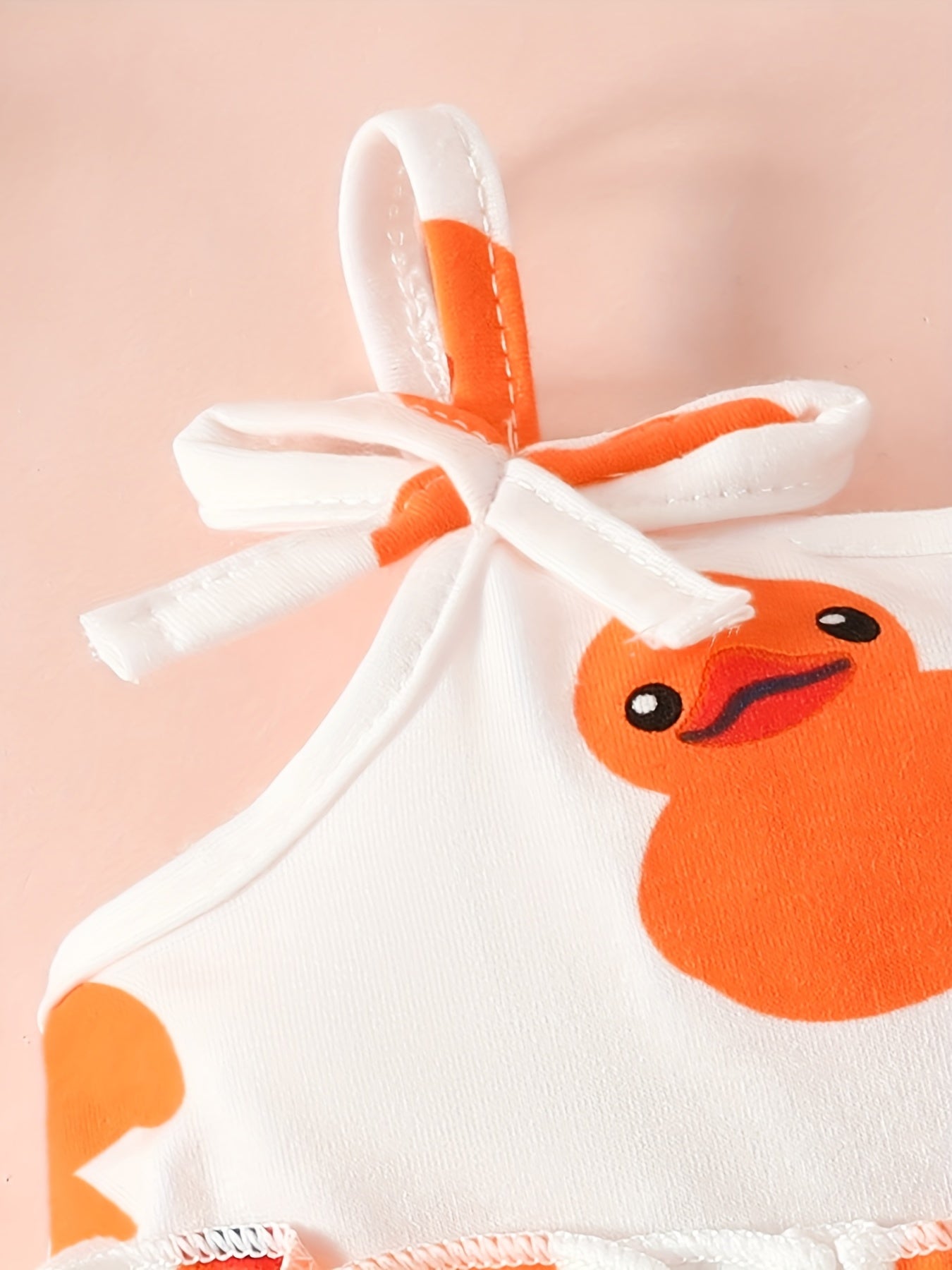 3pcs Baby Girls Duck Pattern Camisole Top & Shorts Set