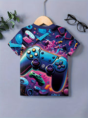 Game Controller 3D Print Boy's Casual T Shirt