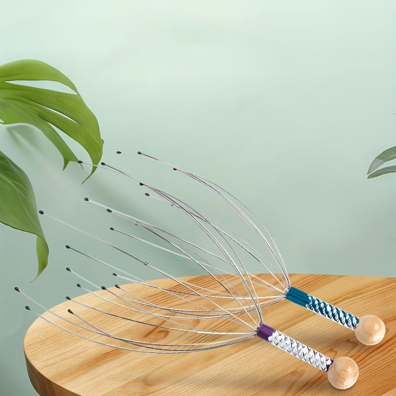 Octopus Head Massager Manual Scalp Massager, Random
