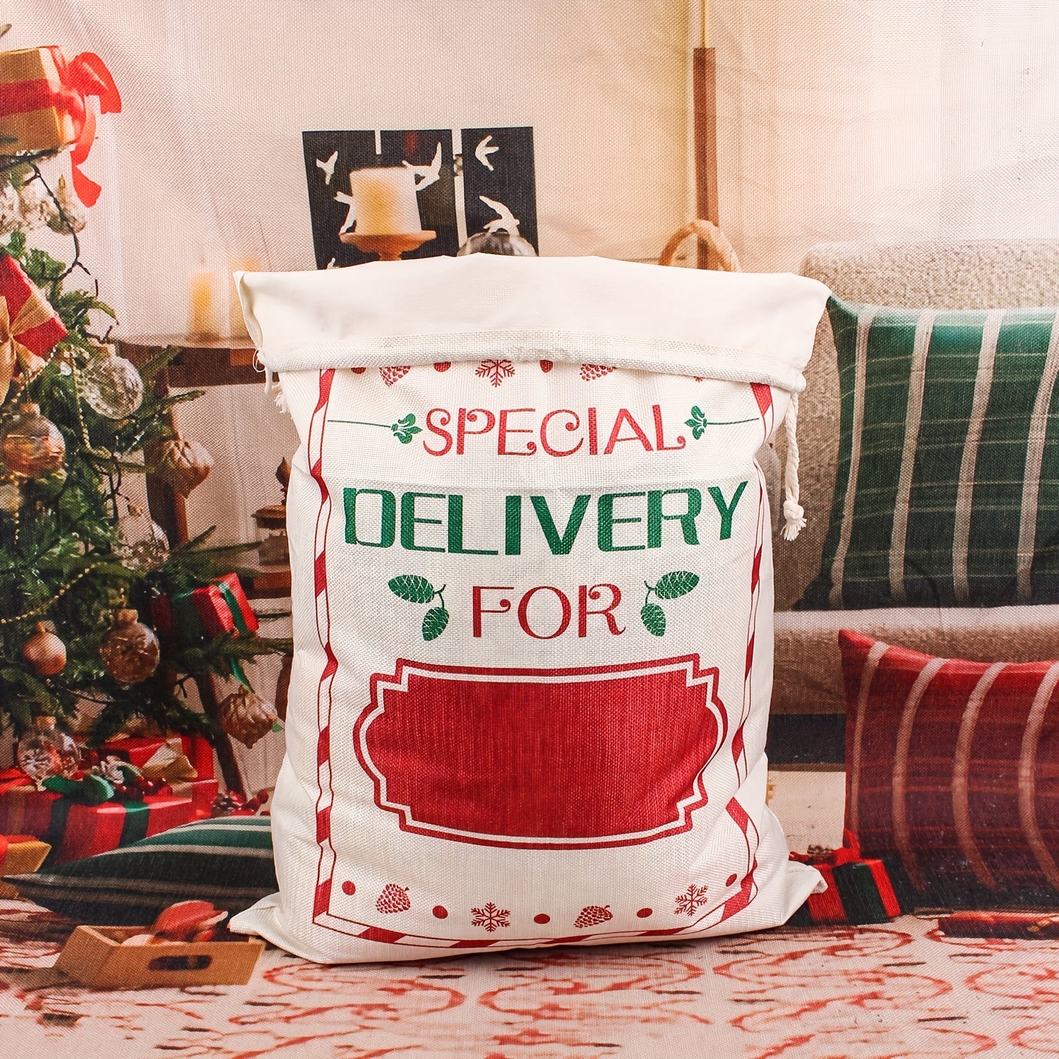 Christmas Twine Bundle Pocket 19.6in 27.5in
