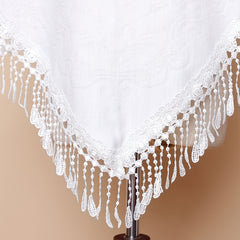 Pom Pom Shawl Lace Tassel Cape Warm Wraps Wedding Bridal Dress