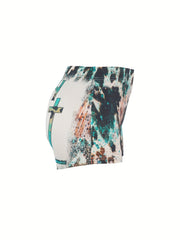 Faith Print Skinny Shorts for Women