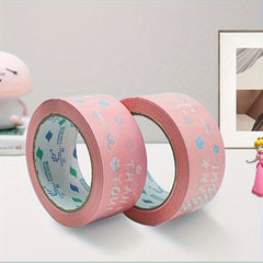 1pc 68m Thank You Cartoon Printed Packing Tape for Sealing Boxes