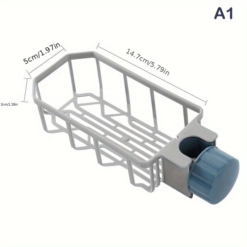 Kitchen Faucet Rack Sink Drain Storage Sponge Brush Holder
