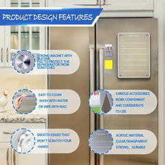 20x30 Acrylic Magnetic Dry Erase Board for Fridge Clear Magnet Calendar