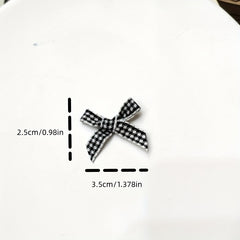Pack Of 10 DIY Plaid Handknotted Mini Bow Ribbon