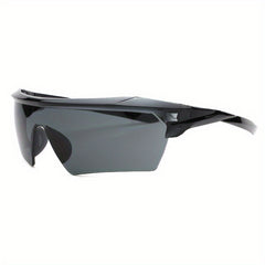 Ombre Lens Shield Sunglasses Semi Rimless Oversized Flat Top Eyewear UV400