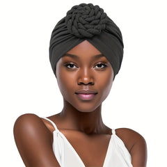 Braided Twist Flower Turban Cap Head Wrap Chemo Hat