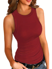 Casual Sleeveless Tank Top Summer Women's Clothing