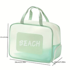 Colorblock Storage Bag Lightweight Travel Beach Bag