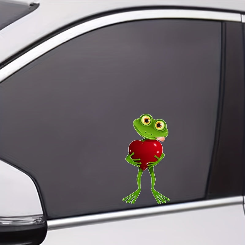 Funny Frog Heart Car Sticker Decal for Window Cup Laptop