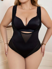 Sexy Plus Size Mesh Tummy Control Shapewear Bodysuit