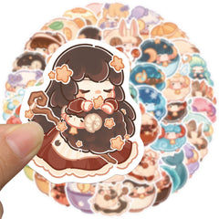 50pcs Magical Lamb Waterproof Stickers for Desserts
