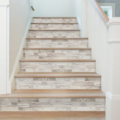 Wood Grain Stair Sticker Art Thickened Wallpaper