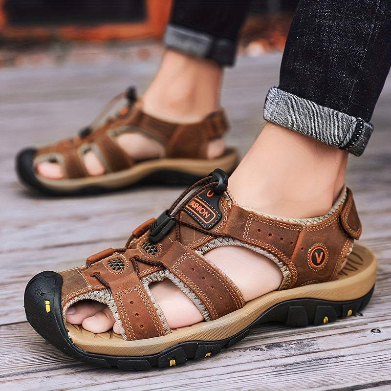Men's Durable Non Slip Hiking Sandals Comfy Beach Water Shoes