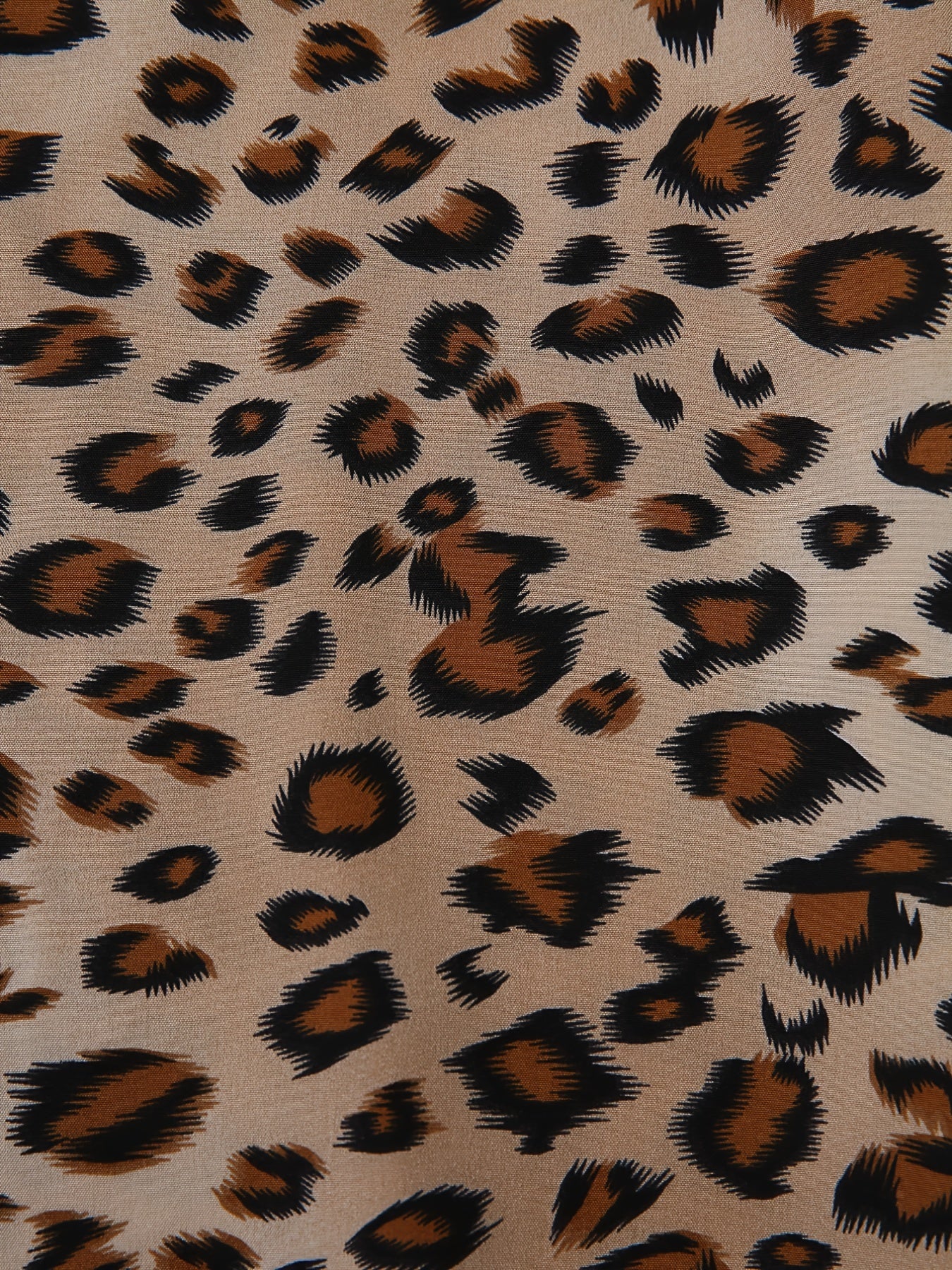 Leopard Print Long Sleeve Shirt Plus Size