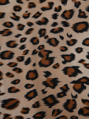 Leopard Print Long Sleeve Shirt Plus Size