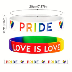 Love Is Love LGBTQ Rainbow Silicone Bracelet